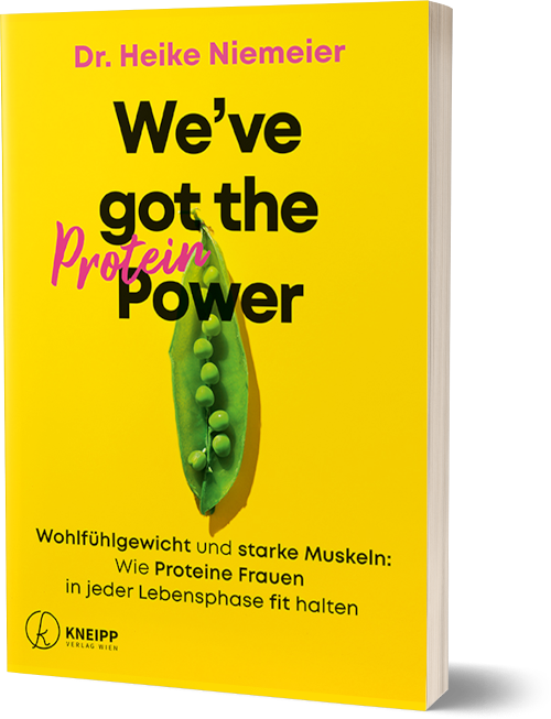 Abbildung des Buchtitels von Dr. Heike Niemeier "We've got the protein power" im Styria Verlag