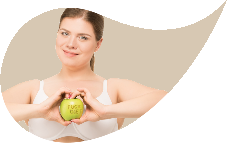 Bild von Frau mit Apfel