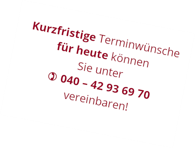 Hinweis kurzfristigerTermin schraeg